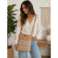 Cork shoulder bagbag double zip large white
